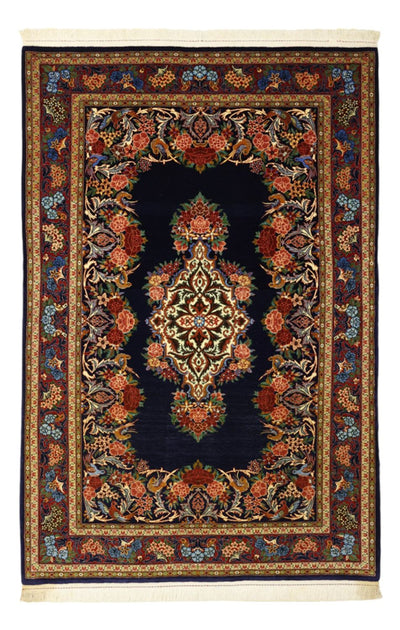 Sarough Teppich 105x159cm - Perserteppich - dunkelblau