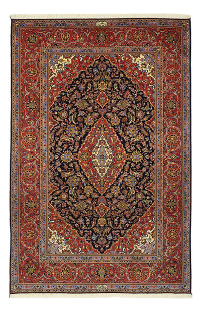 Keshan Teppich 139x208cm - Perserteppich - dunkelrot