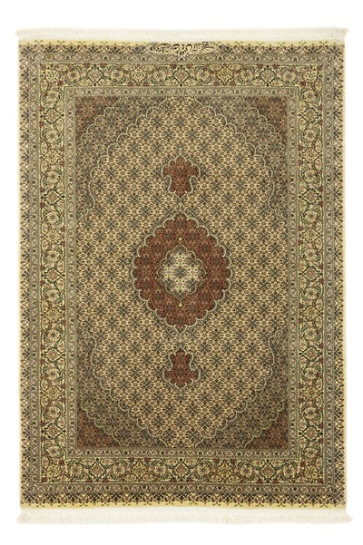 Täbriz - 50 Raj Teppich 103x152cm - Perserteppich - olivgrün