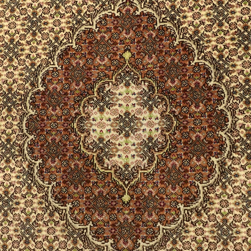 Täbriz - 50 Raj Teppich 103x152cm - Perserteppich - olivgrün