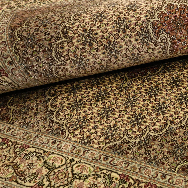 Täbriz - 50 Raj Teppich 103x152cm - Perserteppich - olivgrün
