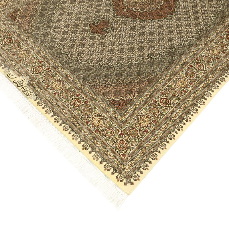 Täbriz - 50 Raj Teppich 154x197cm - Perserteppich - dunkelbeige