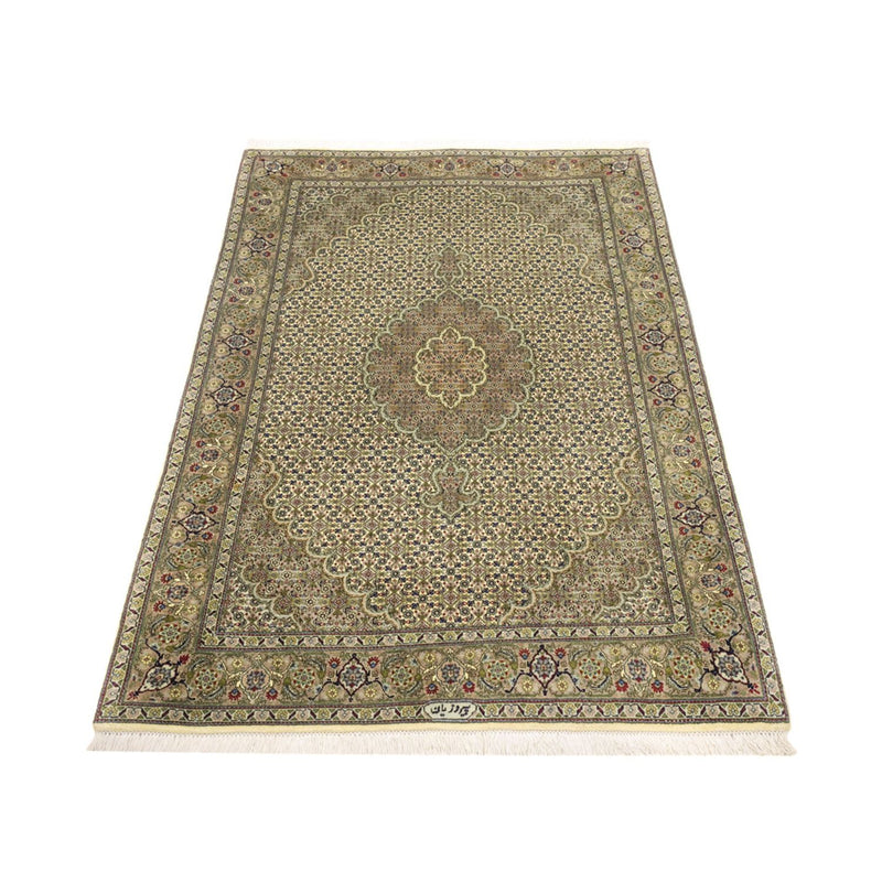 Täbriz - 50 Raj Teppich 105x148cm - Perserteppich - sand