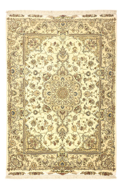 Täbriz - 60 Raj Teppich 145x206cm - Perserteppich - beige