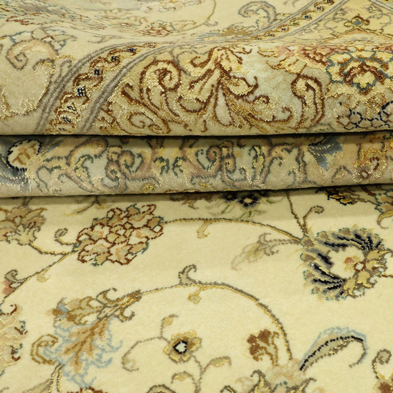 Täbriz - 60 Raj Teppich 145x206cm - Perserteppich - beige