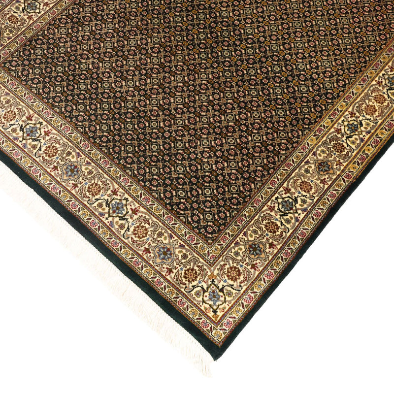 Täbriz - 50 Raj Teppich 106x144cm - Perserteppich - olivgrün