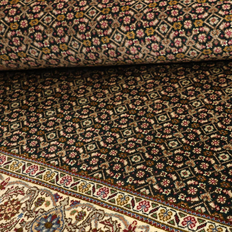 Täbriz - 50 Raj Teppich 106x144cm - Perserteppich - olivgrün