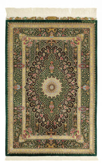 Ghom Teppich 99x156cm - Perserteppich - dunkelbeige – product image