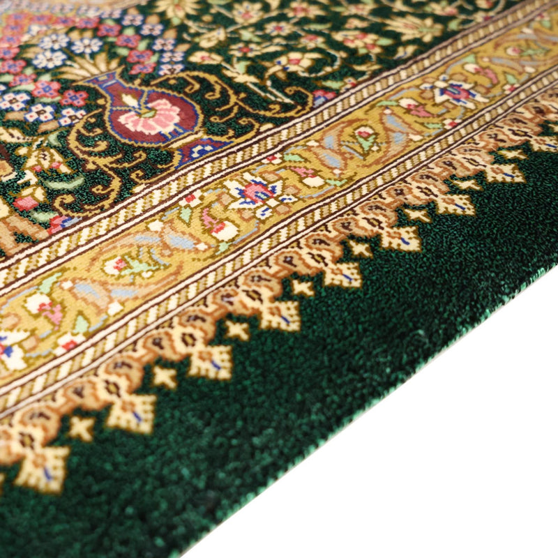 Ghom Teppich 99x156cm - Perserteppich - dunkelbeige