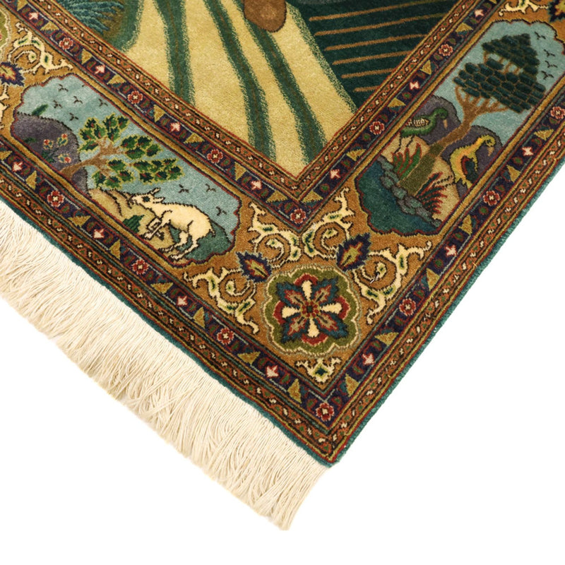 Täbriz - 50 Raj Teppich 103x153cm - Perserteppich - mehrfarbig