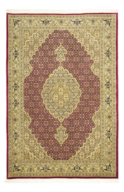 Täbriz - 50 Raj Teppich 99x149cm - Perserteppich - rot