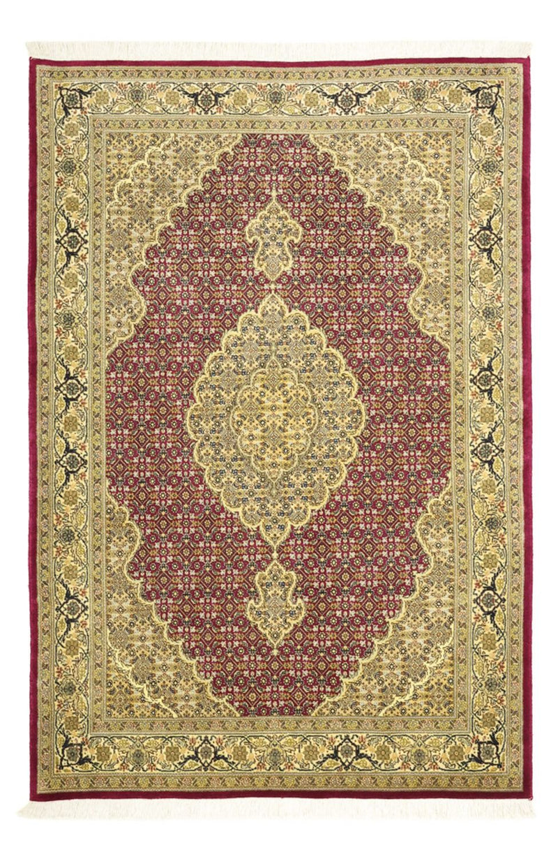 Täbriz - 50 Raj Teppich 99x149cm - Perserteppich - rot