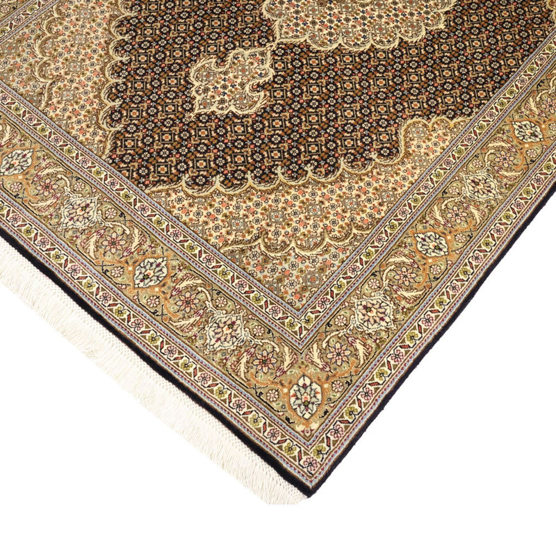Täbriz - 50 Raj Teppich 102x154cm - Perserteppich - dunkelbeige
