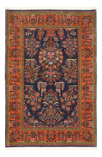 Sarough Teppich 110x161cm - Perserteppich - dunkelblau – product image