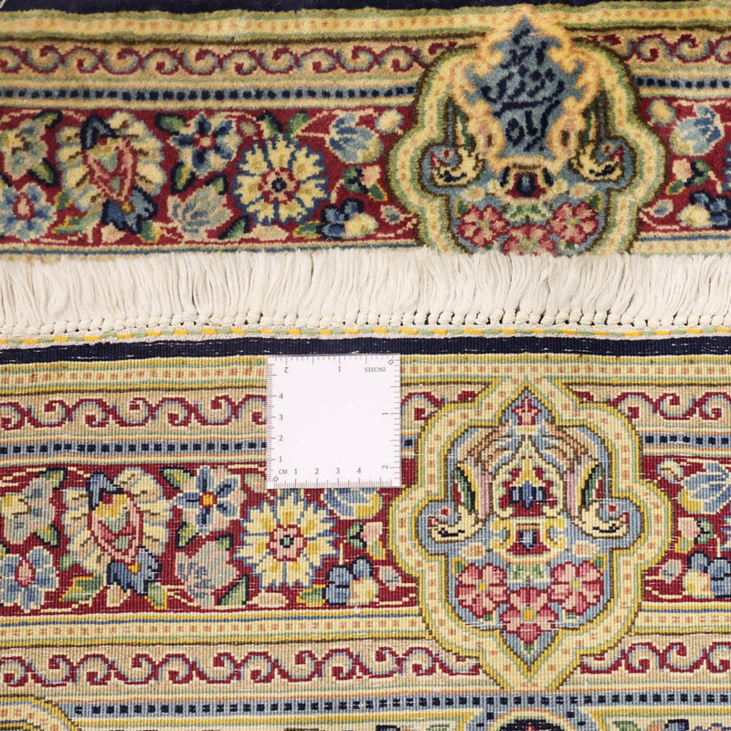 Kerman Teppich 89x148cm - Perserteppich - dunkelblau
