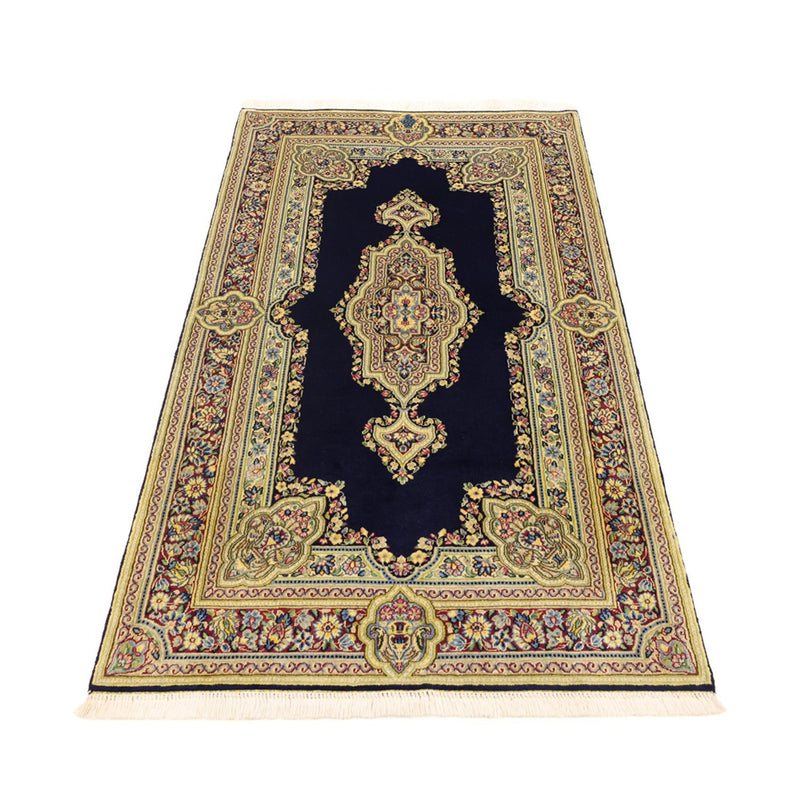 Kerman Teppich 90x147cm - Perserteppich - dunkelblau