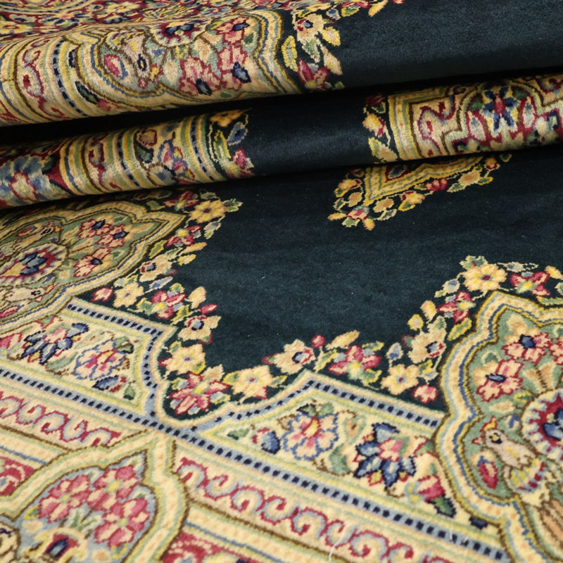 Kerman Teppich 90x152cm - Perserteppich - dunkelgrün
