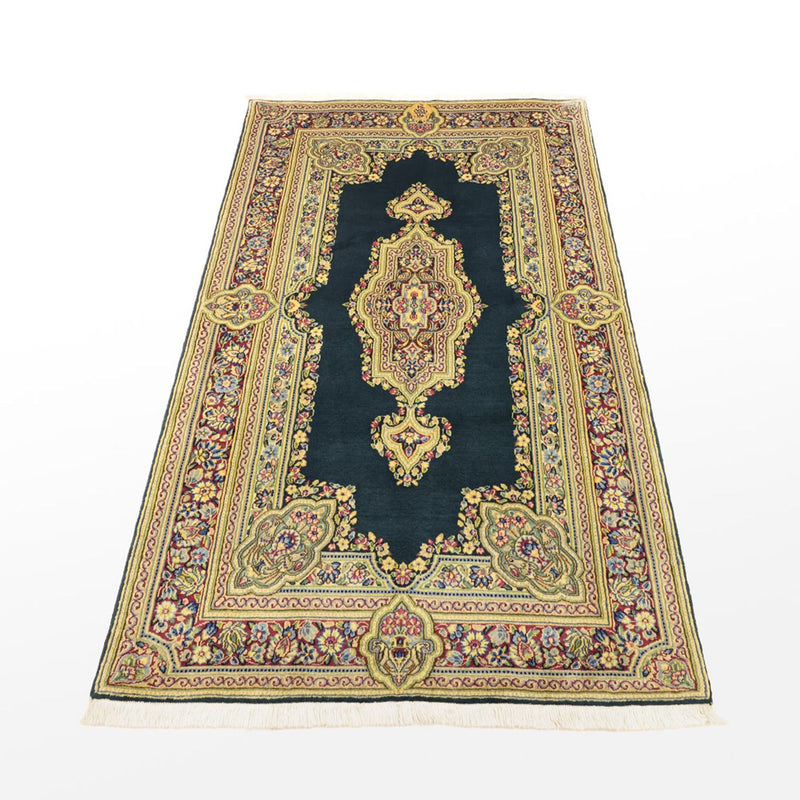 Kerman Teppich 90x152cm - Perserteppich - dunkelgrün