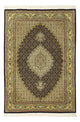 Täbriz - 50 Raj Teppich 102x146cm - Perserteppich - dunkelgrün