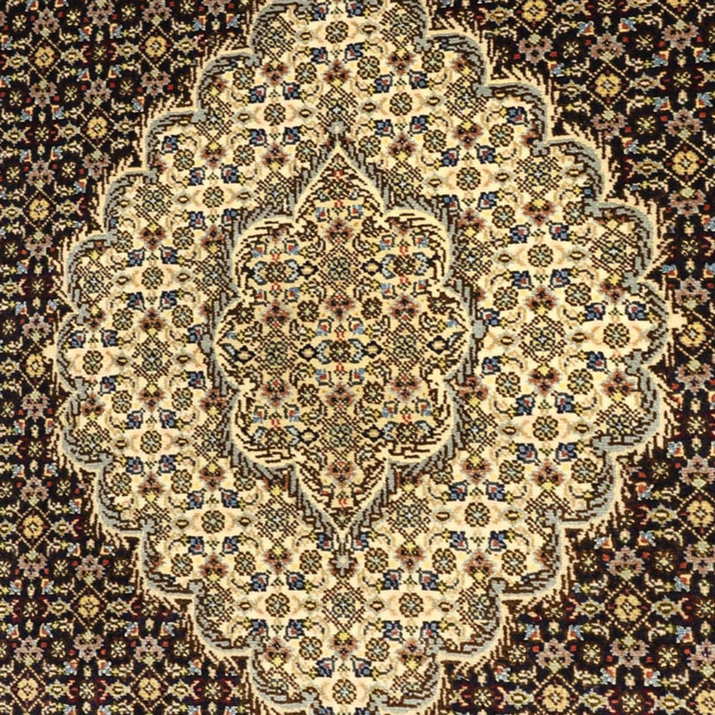 Täbriz - 50 Raj Teppich 102x146cm - Perserteppich - dunkelgrün