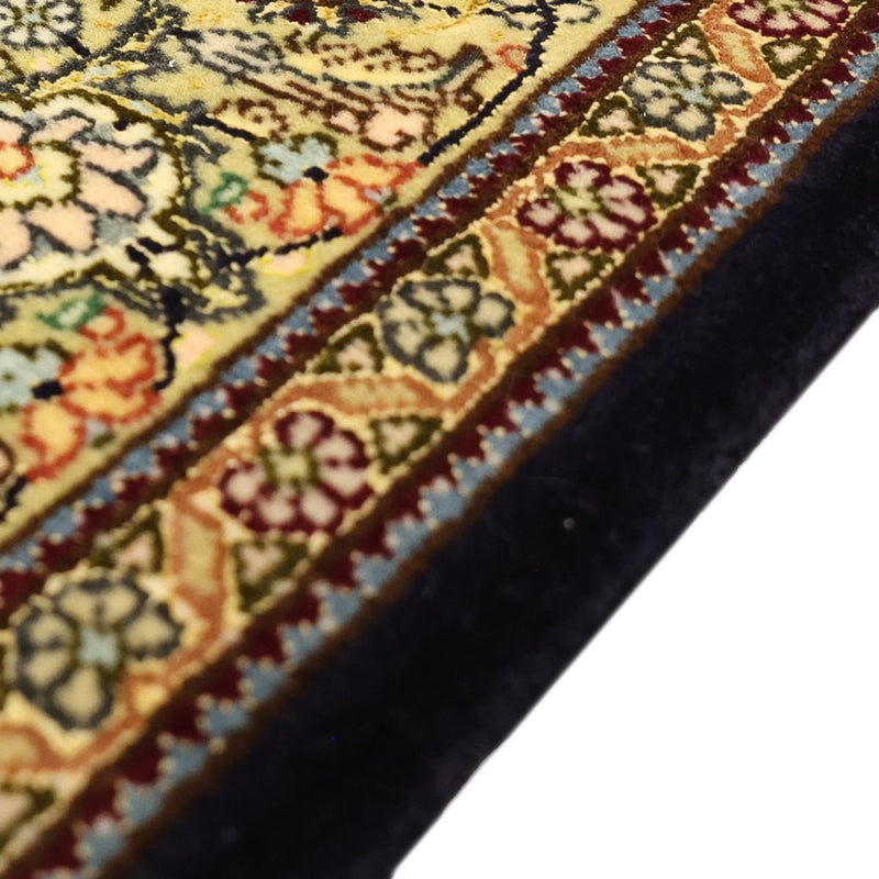 Täbriz - 50 Raj Teppich 102x146cm - Perserteppich - dunkelgrün