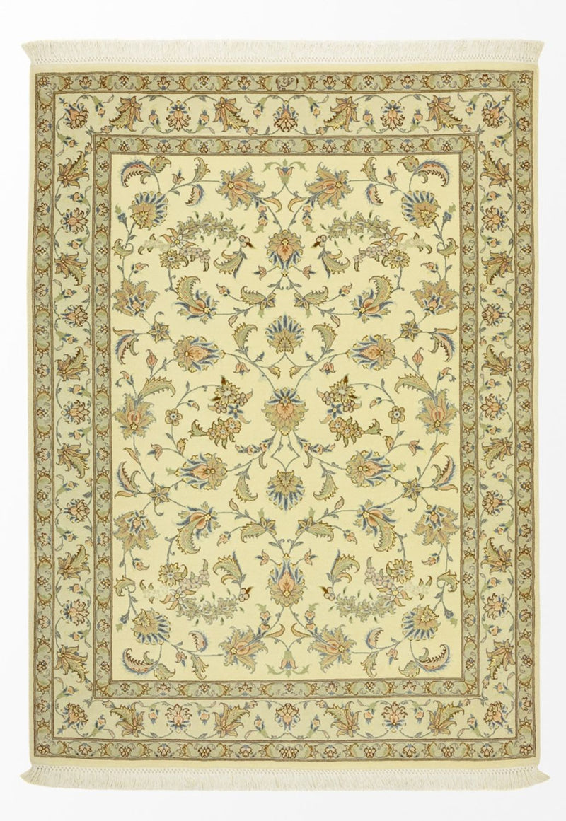 Täbriz - 50 Raj Teppich 108x151cm - Perserteppich - beige