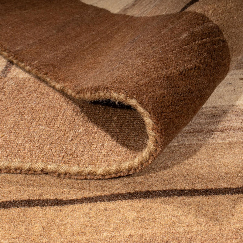 Gabbeh Teppich Softy 127x180cm - Wollteppich - braun