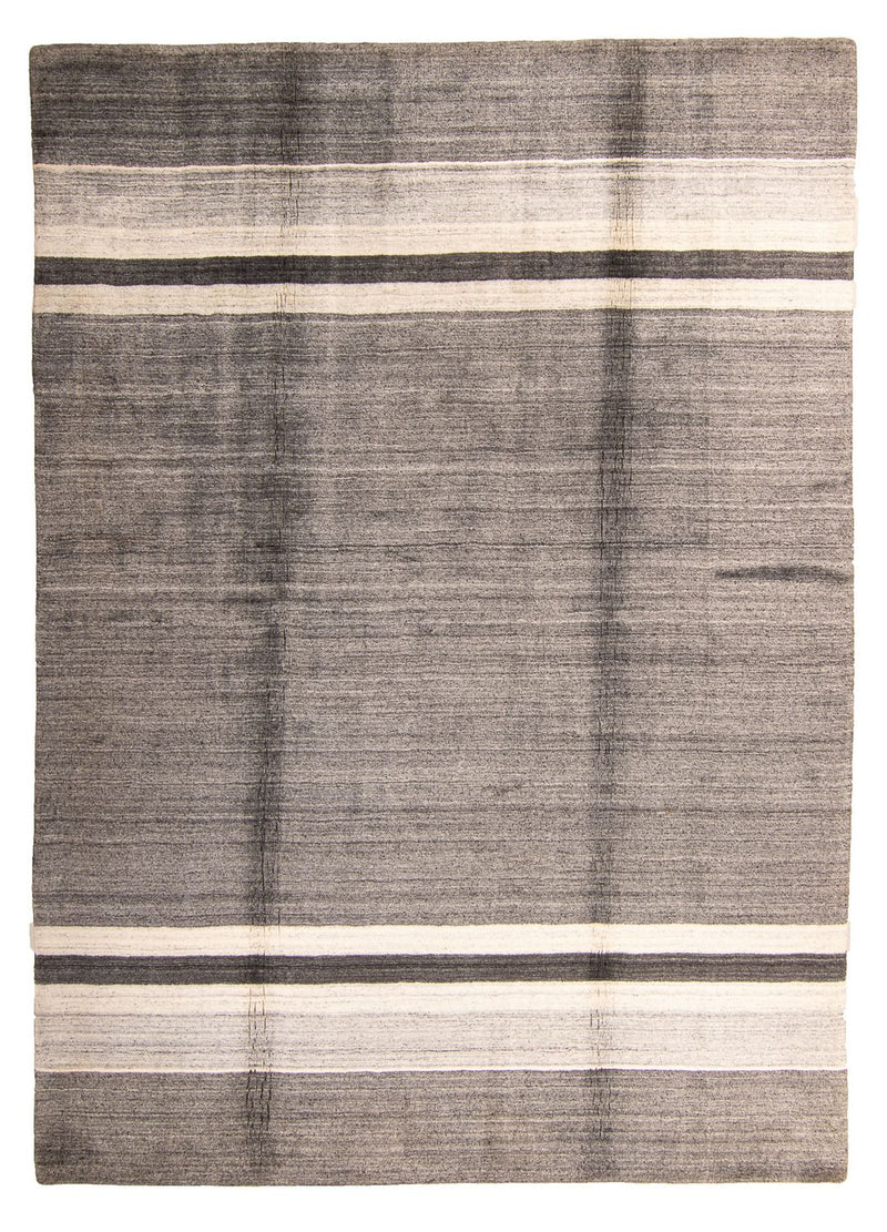 Gabbeh Teppich Softy 174x244cm - Wollteppich - grau