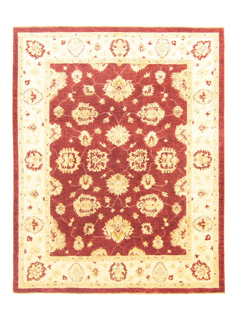 Ziegler Teppich 192x246cm - Orientteppich - dunkelrot