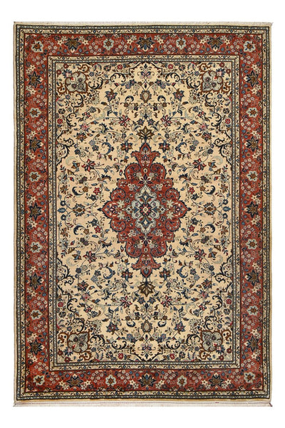 Keshan Teppich 201x296cm - Perserteppich - beige