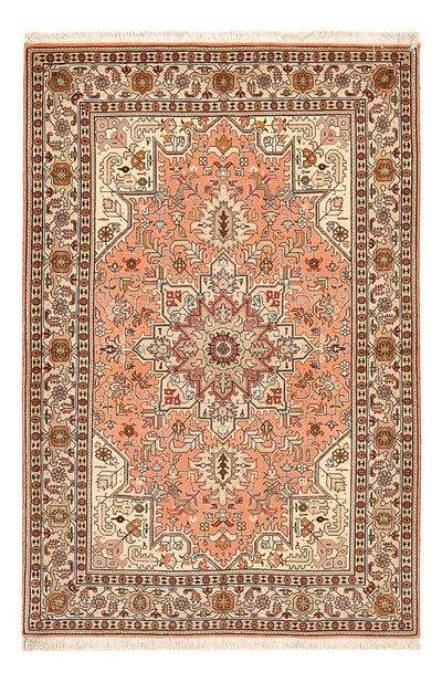 Täbriz - 50 Raj Teppich 106x159cm - Perserteppich - hellrot