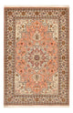 Täbriz - 50 Raj Teppich 106x159cm - Perserteppich - hellrot