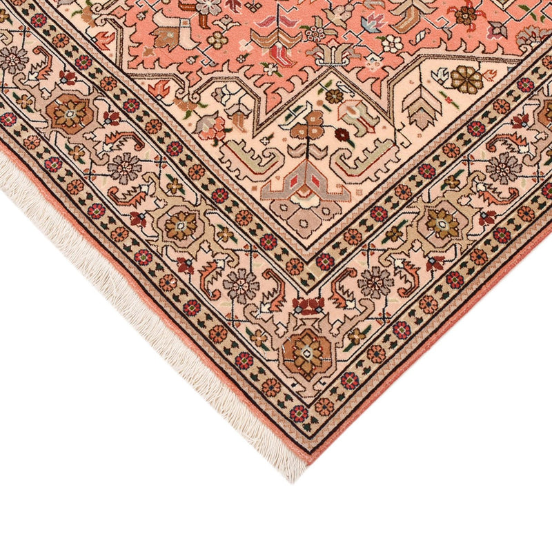 Täbriz - 50 Raj Teppich 106x159cm - Perserteppich - hellrot