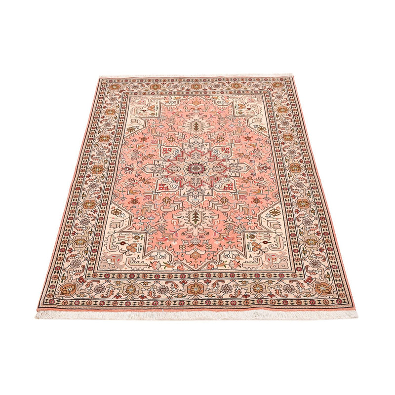 Täbriz - 50 Raj Teppich 106x159cm - Perserteppich - hellrot