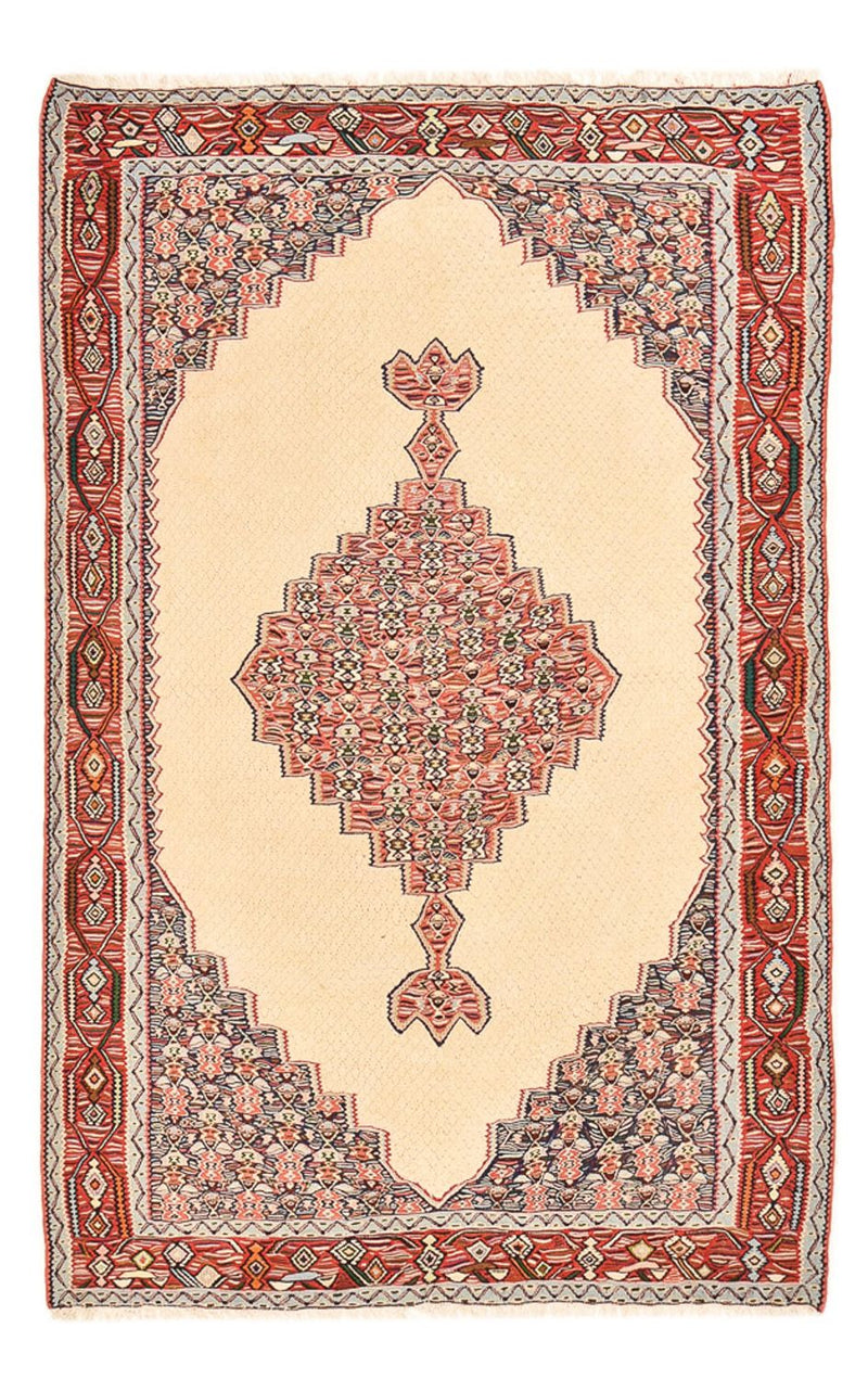 Kelim Senneh Teppich 155x242cm - beige