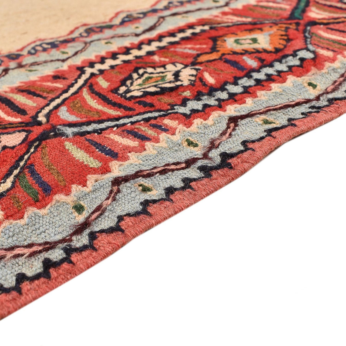 Kelim Senneh Teppich 155x242cm - beige