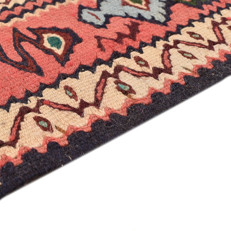 Kelim Senneh Teppich 132x238cm - dunkelbeige