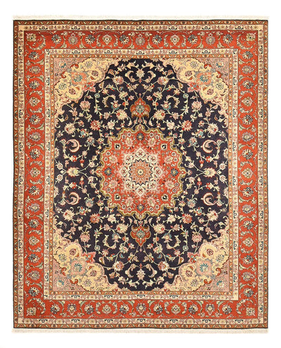 Täbriz - 50 Raj Teppich 205x255cm - Perserteppich - dunkelblau