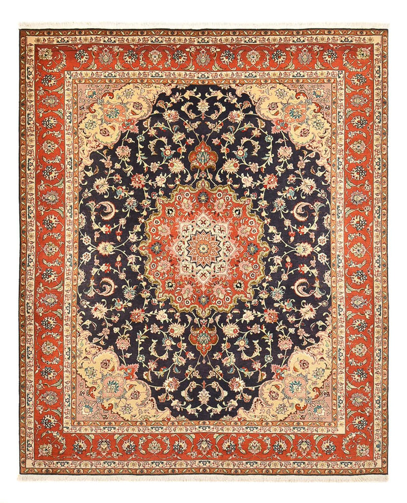 Täbriz - 50 Raj Teppich 205x255cm - Perserteppich - dunkelblau