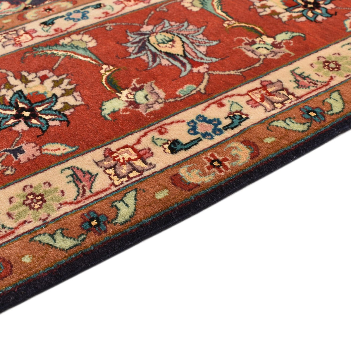 Täbriz - 50 Raj Teppich 205x255cm - Perserteppich - dunkelblau