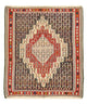 Kelim Senneh Teppich 130x147cm - rot