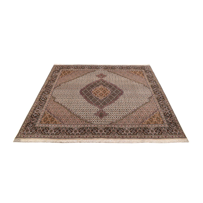 Täbriz - 40 Raj Teppich 200x212cm - Perserteppich - braun