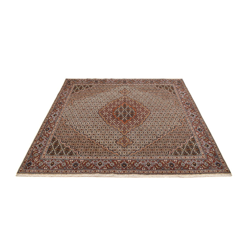 Täbriz - 40 Raj Teppich 196x204cm - Perserteppich - braun