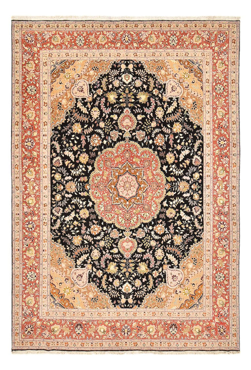 Täbriz - 40 Raj Teppich 248x357cm - Perserteppich - dunkelblau
