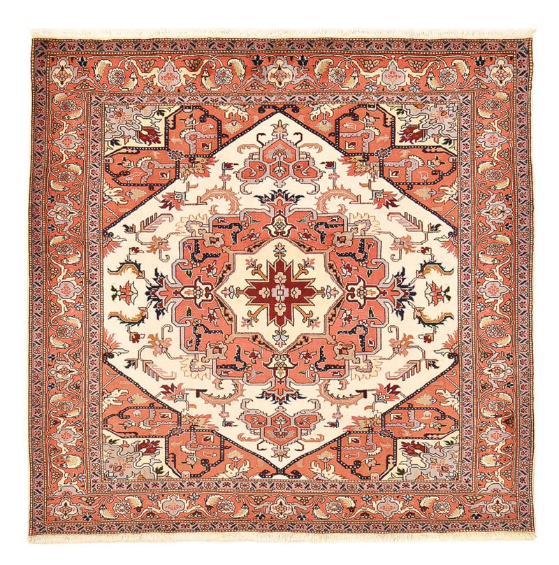 Täbriz - 40 Raj Teppich 205x207cm - Perserteppich - creme