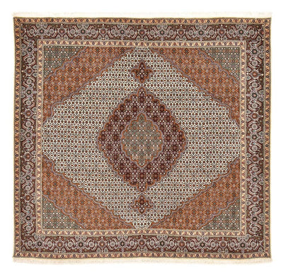 Täbriz - 40 Raj Teppich 200x203cm - Perserteppich - sand