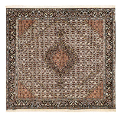 Täbriz - 40 Raj Teppich 200x202cm - Perserteppich - sand