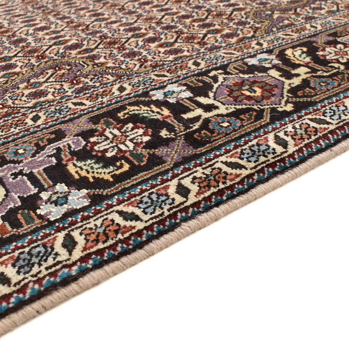 Täbriz - 40 Raj Teppich 200x202cm - Perserteppich - sand