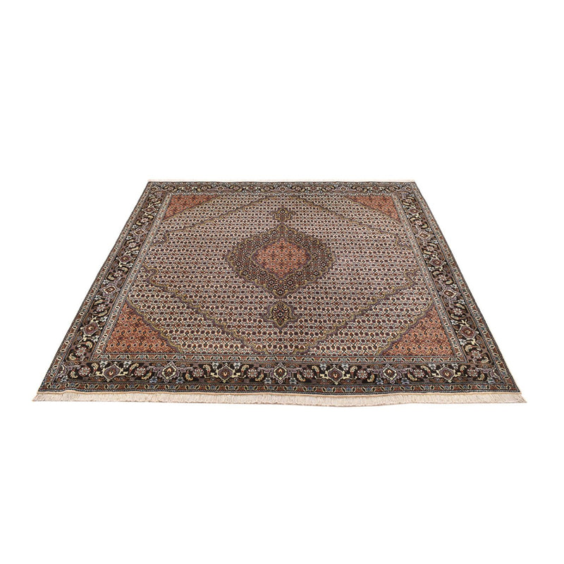 Täbriz - 40 Raj Teppich 200x202cm - Perserteppich - sand