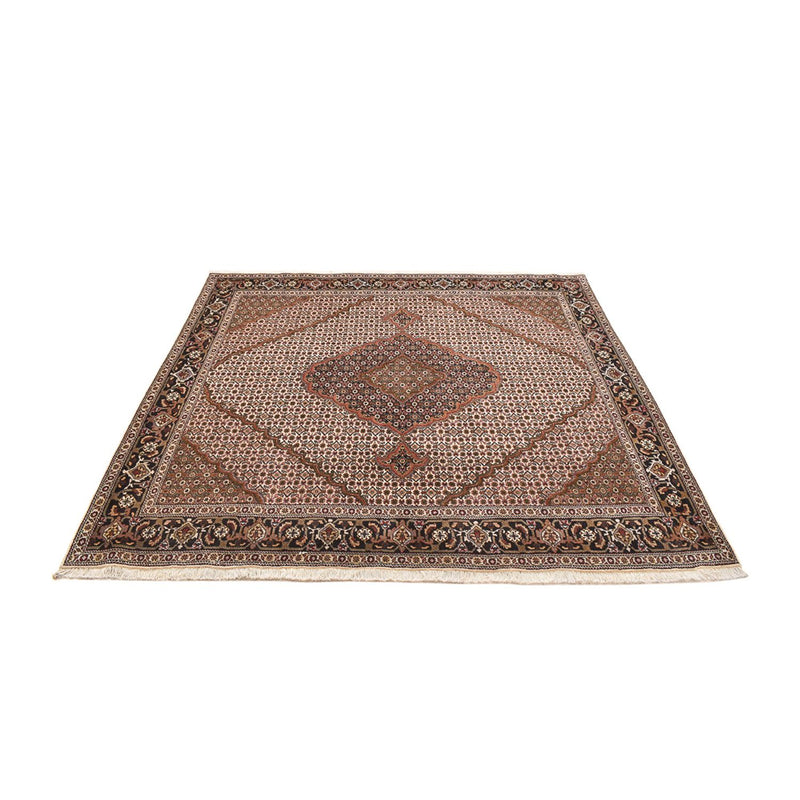 Täbriz - 40 Raj Teppich 202x206cm - Perserteppich - hellbraun